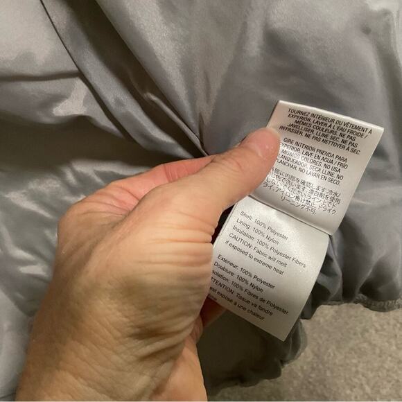 Obermeyer Girls Puffer  Jacket Size M (10-12) Light Gray - Picture 11 of 14